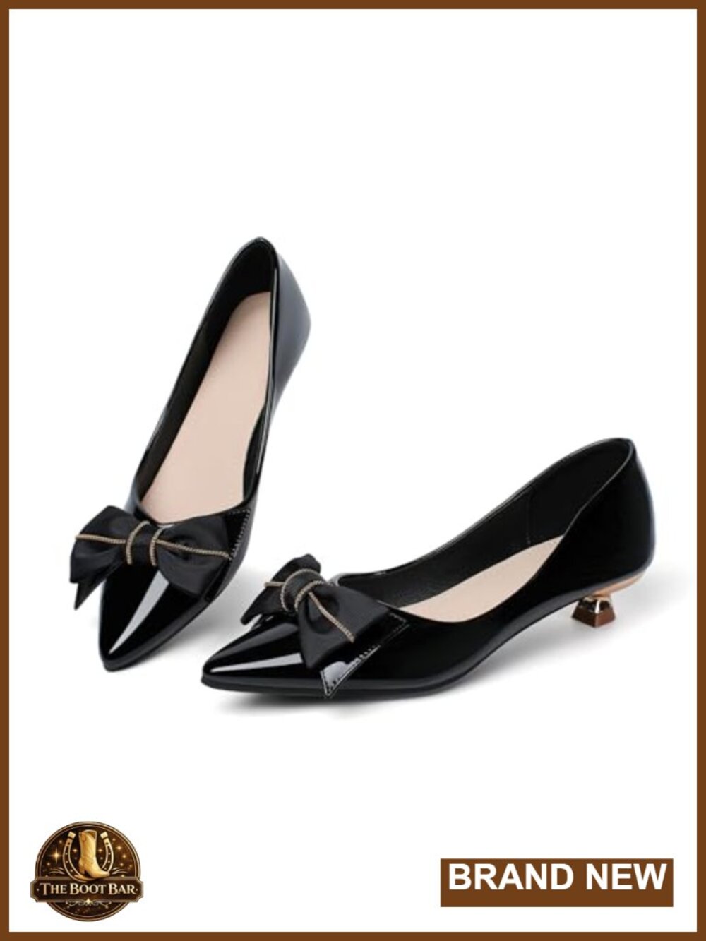 Womens Kitten Heel Pumps Pointed Toe Slip On Comfortable Dress Shoes